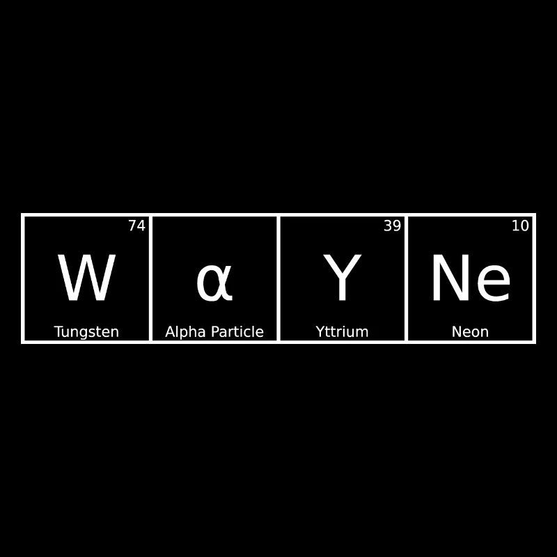 Wayne Nom Prénom Chimie Éléments du tableau périodique