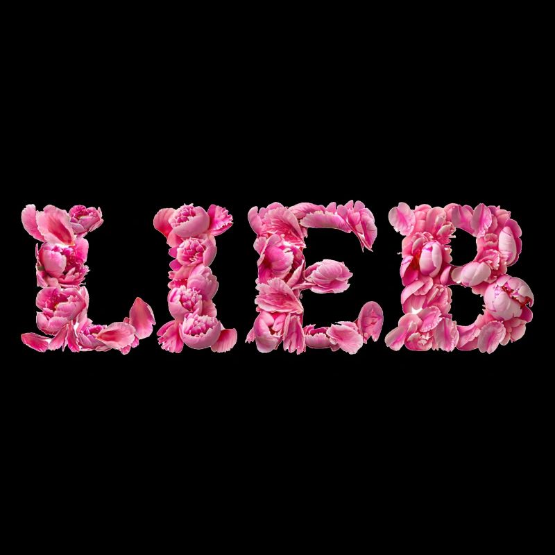 Lieb mit Rosenblättern geschrieben