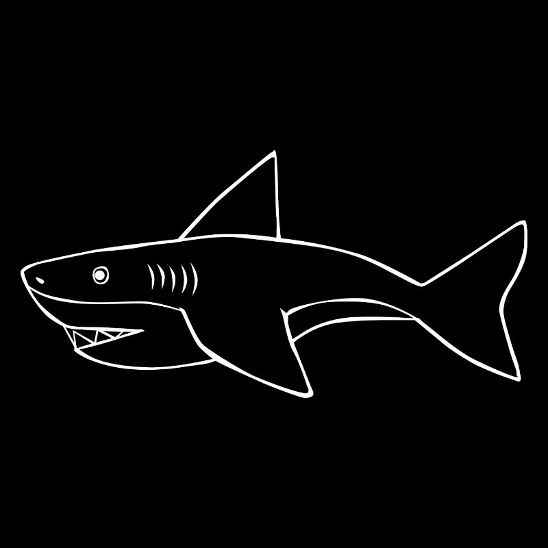 Silhouette de requin, animaux marins, faune