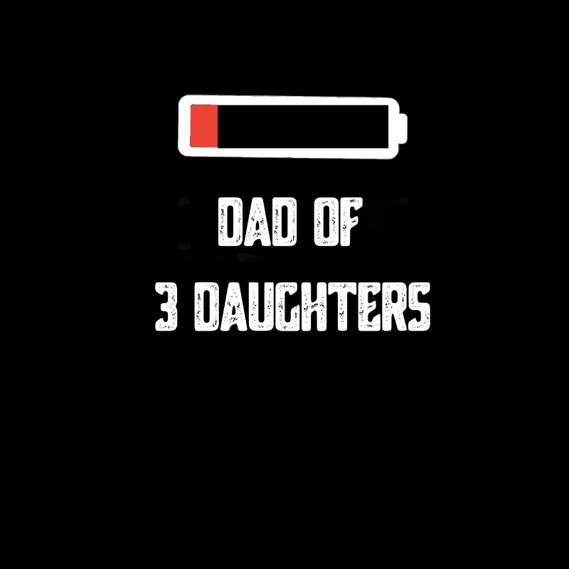 Père de Trois Filles 3 Idée cadeau Peu batterie