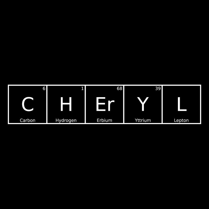 Cheryl Name First Name Chemistry Periodic Table Elements