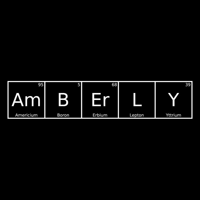 Amberly Name First Name Chemistry Periodic Table Element