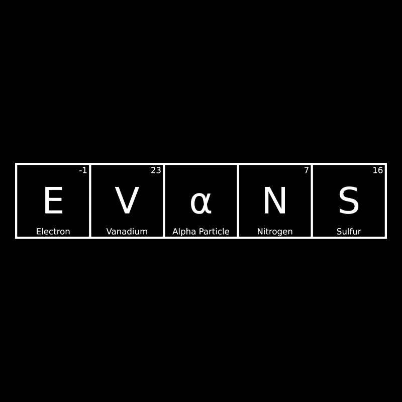 Evans Nom Prénom Chimie Tableau périodique Éléments