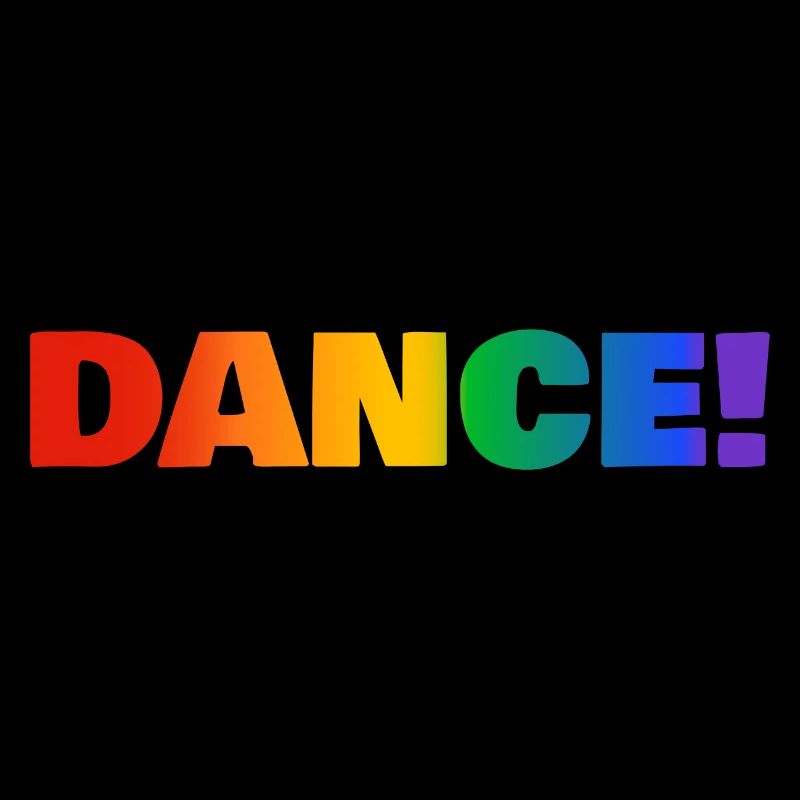 DANCE rainbow text