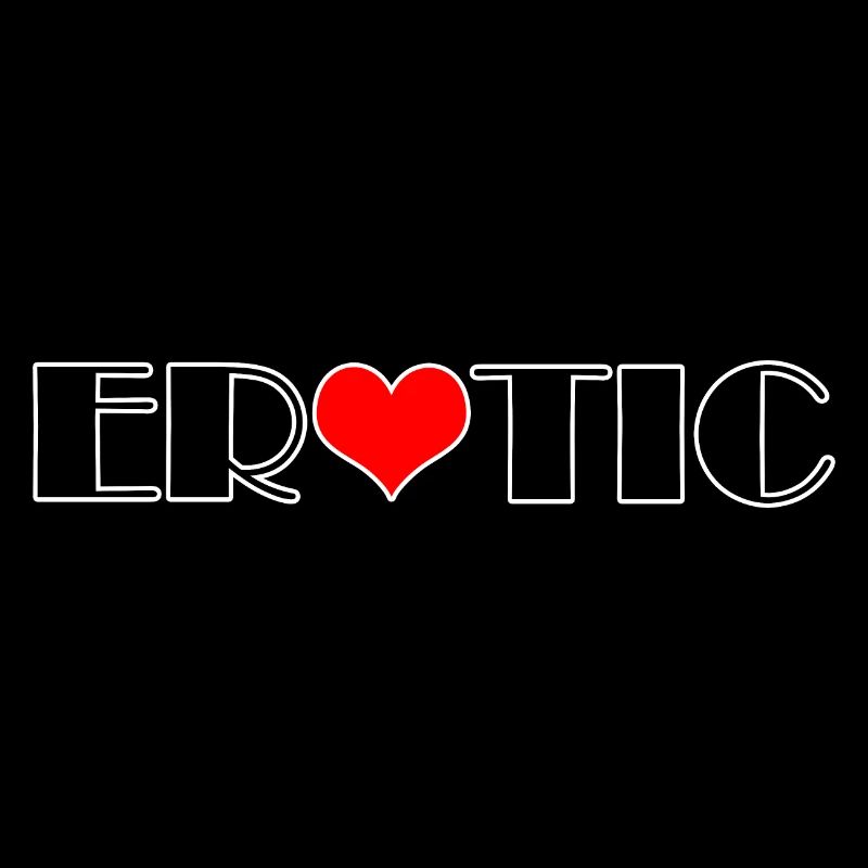 Erotic Text with a heart shape