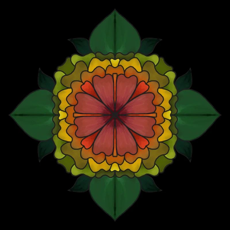 Mandala gezeichnet