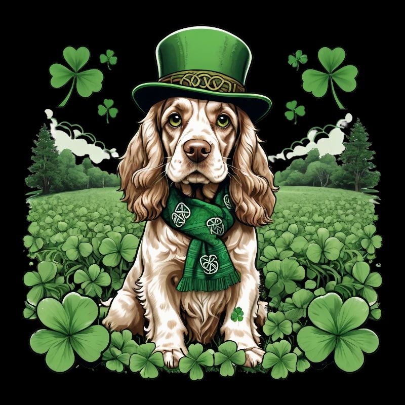 Irish Setter St. Patrick's Day Green Hat Pup