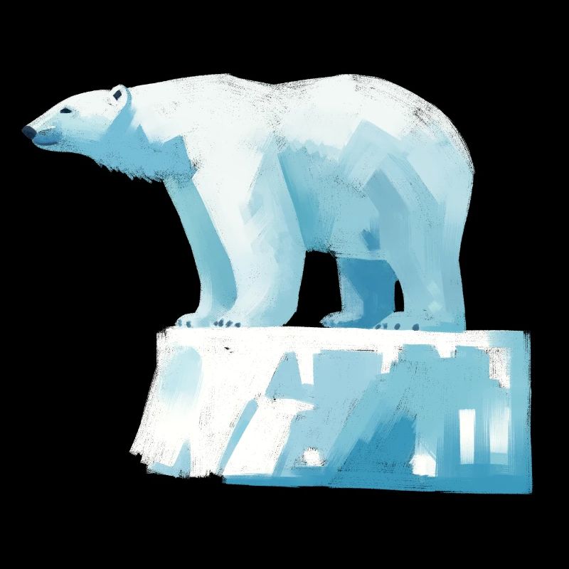 Polar bear on ice floe