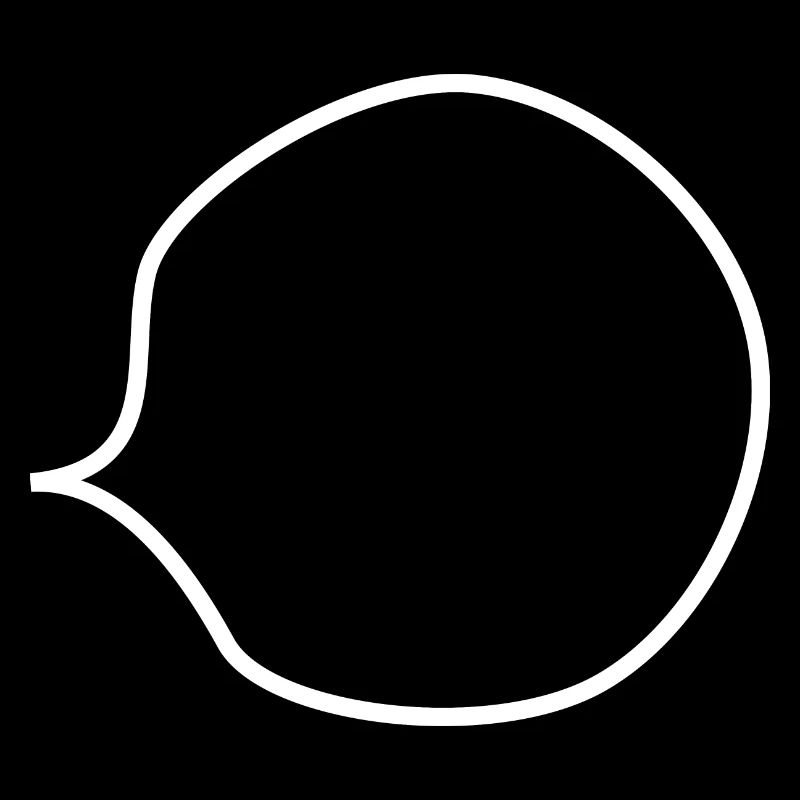 bulle de dialogue vide transparente (pour son propre texte)