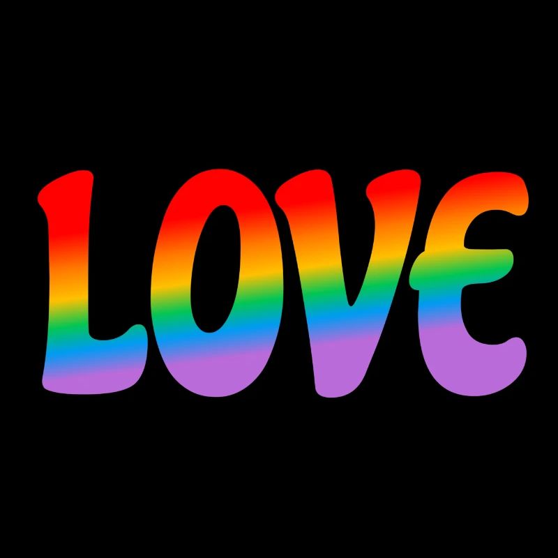 Retro Rainbow Love