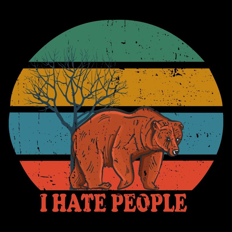 Retro Bear i hate people