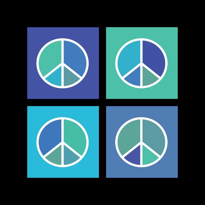 Peacezeichen Blau