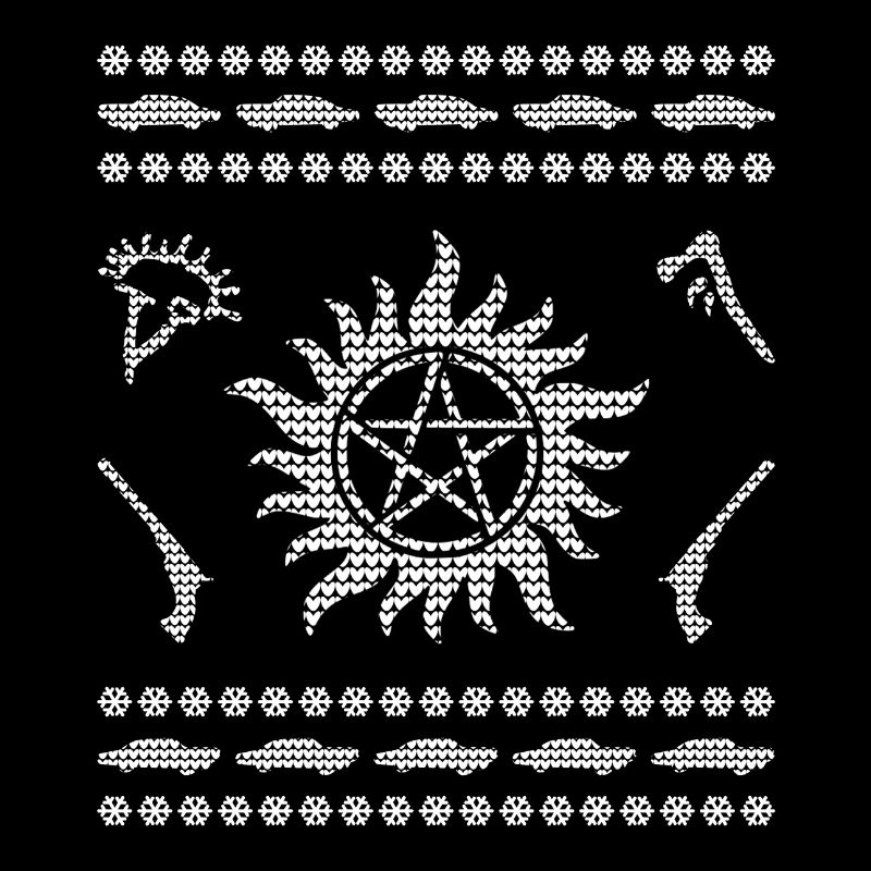 Pull moche de Noël Pentagram SPN Dean Cas