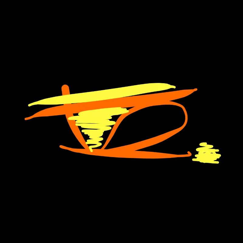Abstract orange line with yellow dot