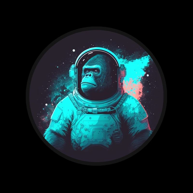 Singe en combinaison spatiale
