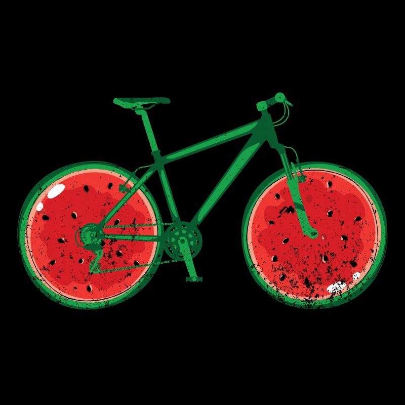 Vélo chapeau melon BIKE. Idée cadeau roue pastèque