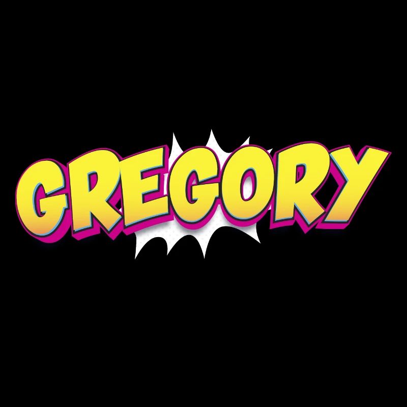 Gregory Custom Name Comic Book Style Pop Art,