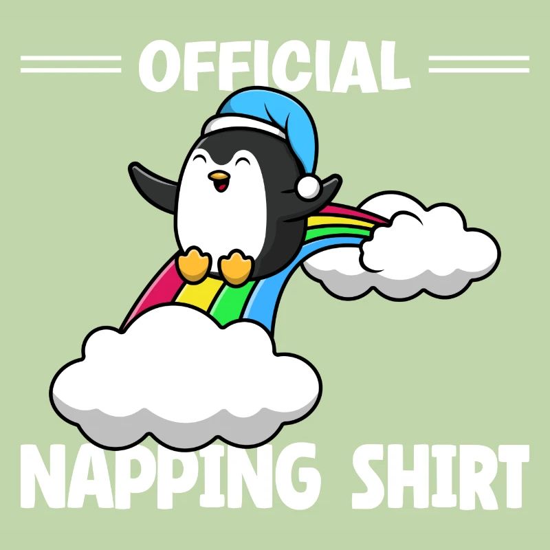 Sleeping Penguin Lover Cute Penguin Napping