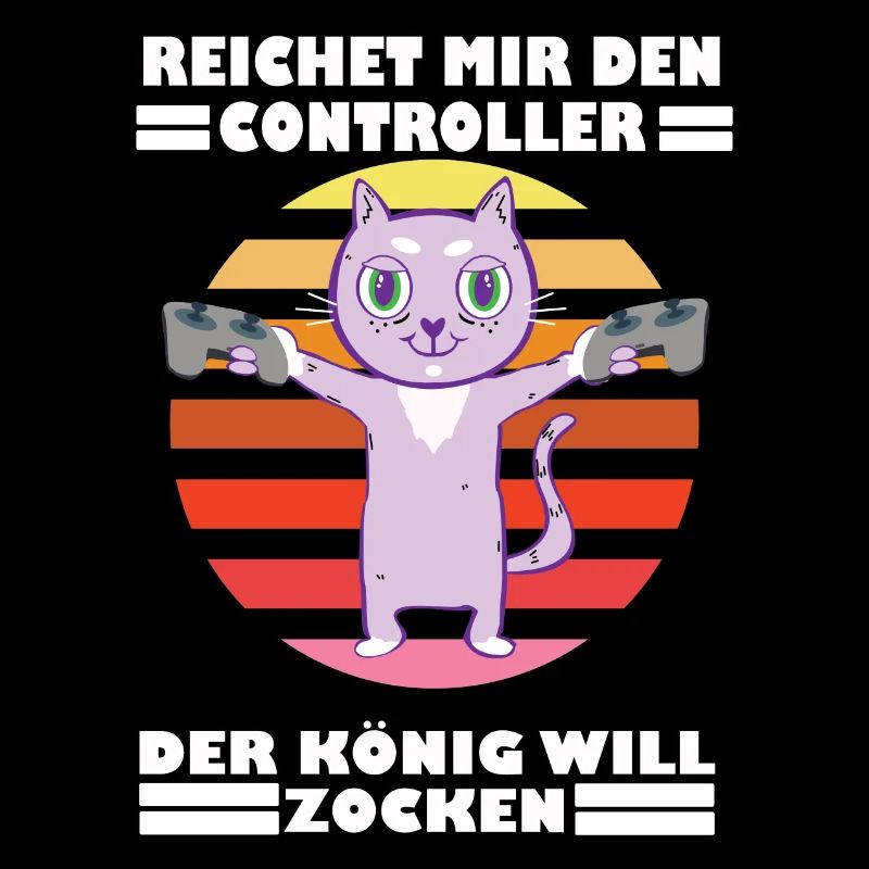 Gaming Cat Katze - Reichet mir den Controller ...