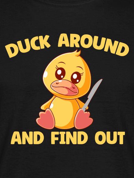 Kvinder Duck rundt og finde ud af Funny Knife Duck