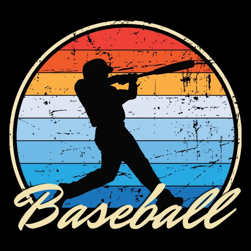 Baseball Baseballspieler Vintage Retro Geschenk
