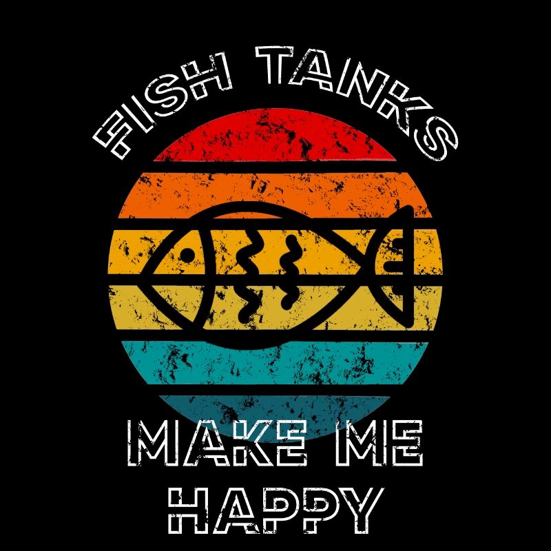 Fischbecken machen mich glücklich Retro Sunset Fish Keeper