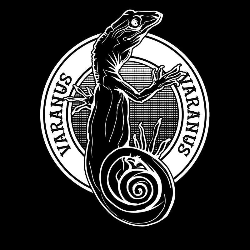 Monitor Lizard Tattoo Style Reptile Keeper Varanus