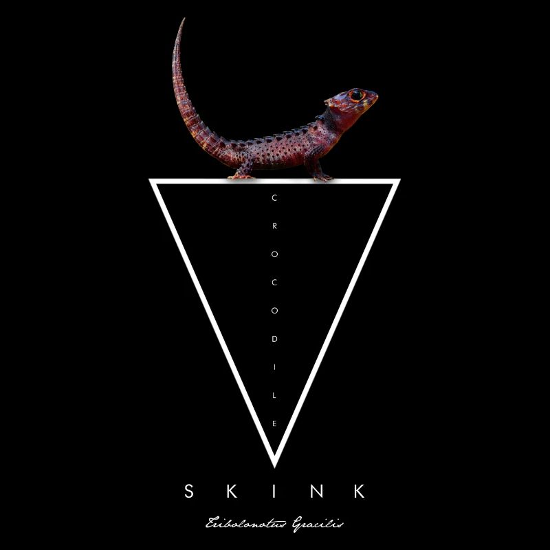 Crocodile Skink Lizard Geometric