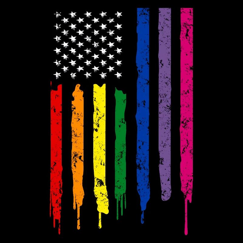 Drapeau américain LGBTQ.