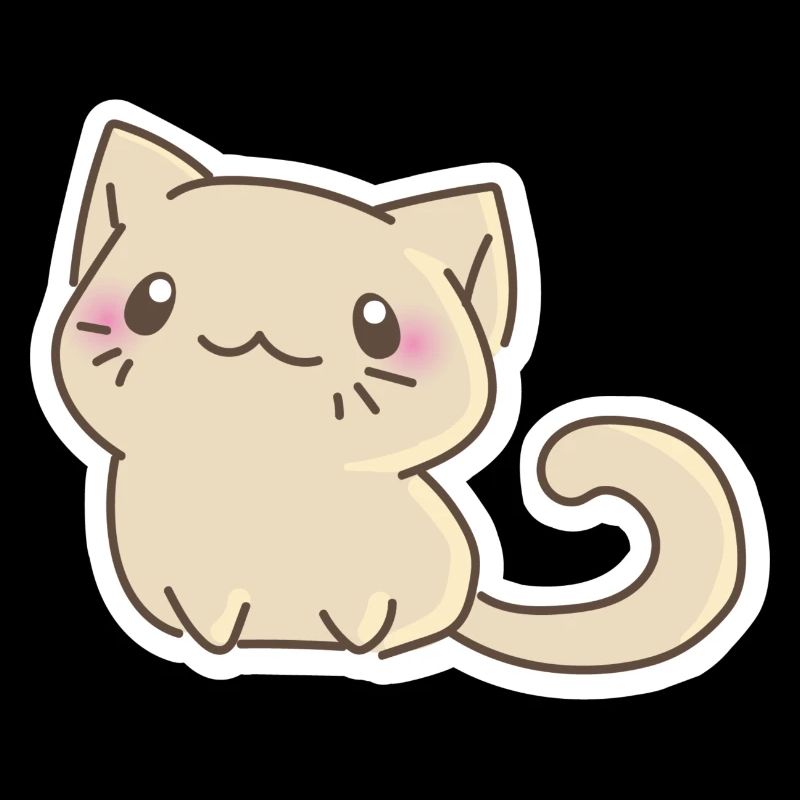 Kitty mignon, style vecteur de chat mignon
