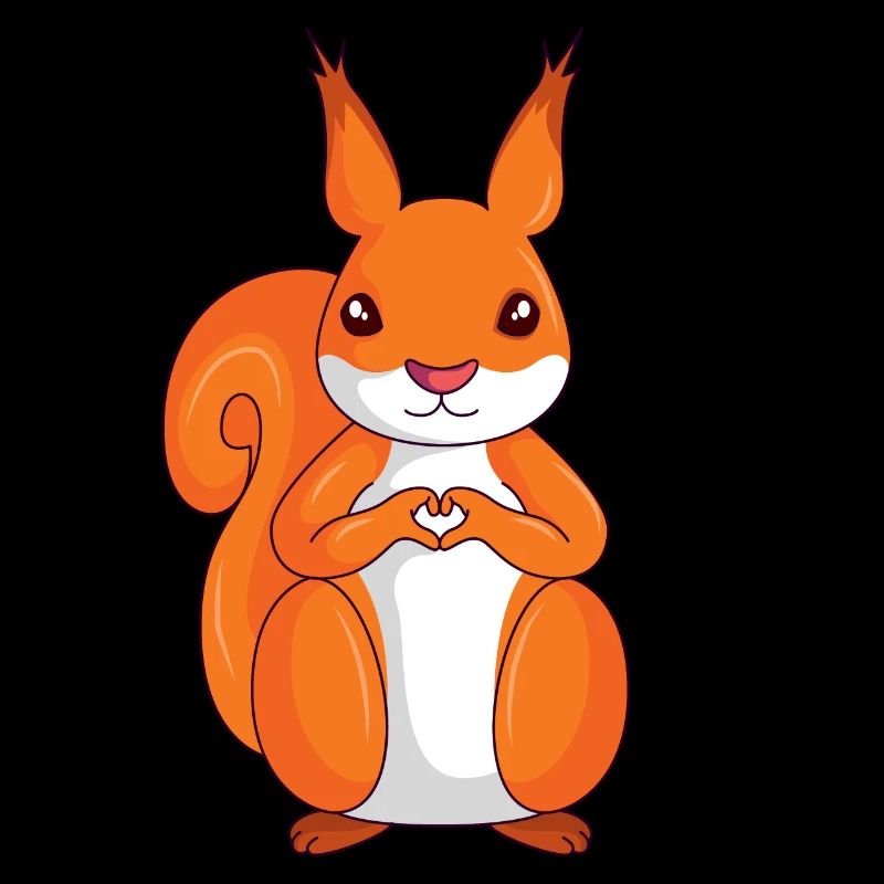 Eichhörnchen Liebe Kinder Mädchen Damen