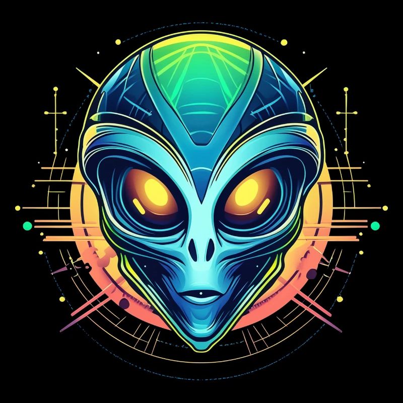 Cool Alien science-fiction Tête d’extraterrestre