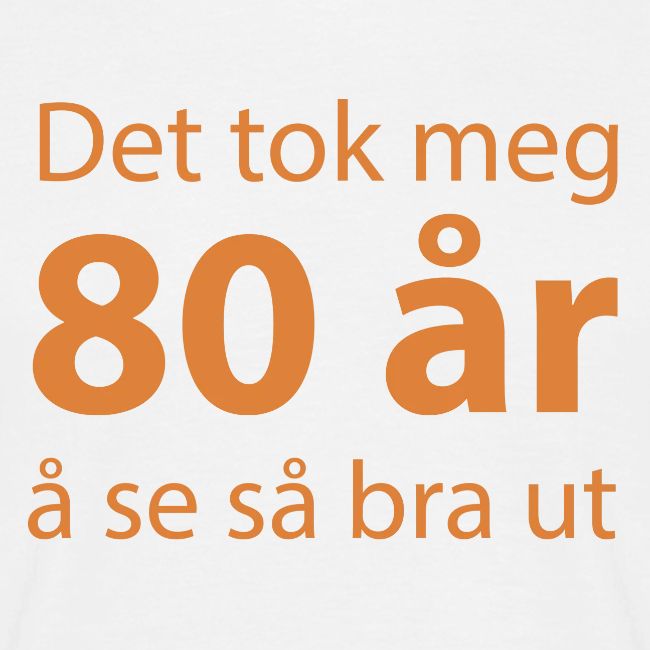 Det tok meg 80 år å se så bra ut.