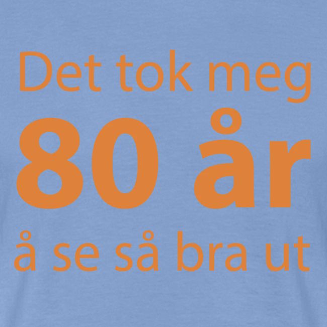 Det tok meg 80 år å se så bra ut.