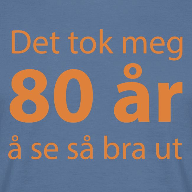 Det tok meg 80 år å se så bra ut.