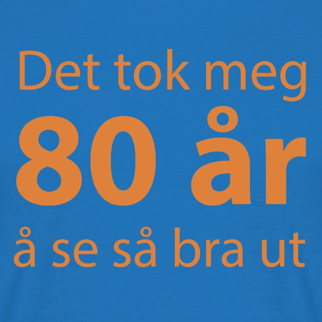 Det tok meg 80 år å se så bra ut.