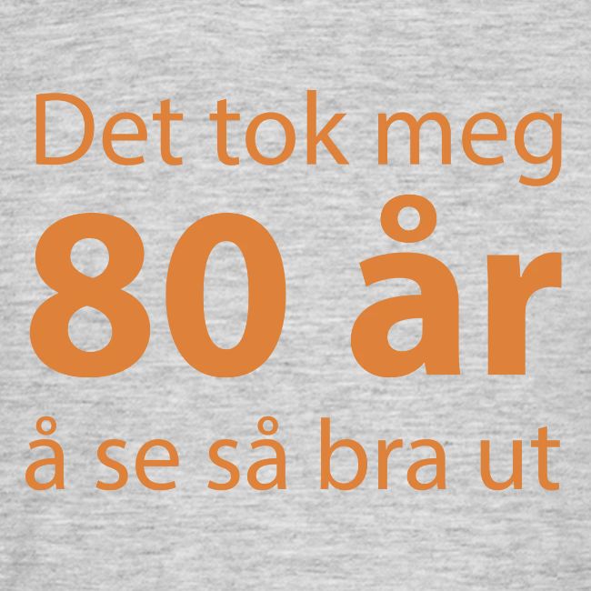 Det tok meg 80 år å se så bra ut.
