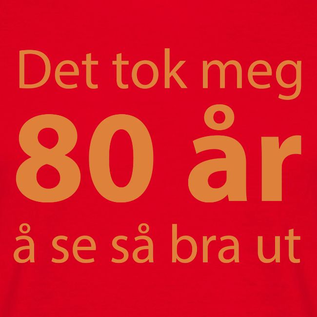Det tok meg 80 år å se så bra ut.