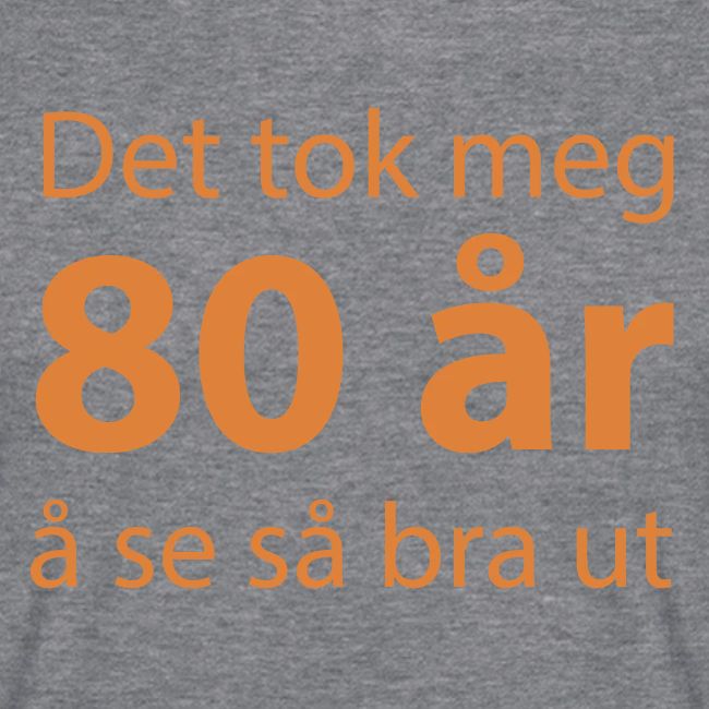 Det tok meg 80 år å se så bra ut.