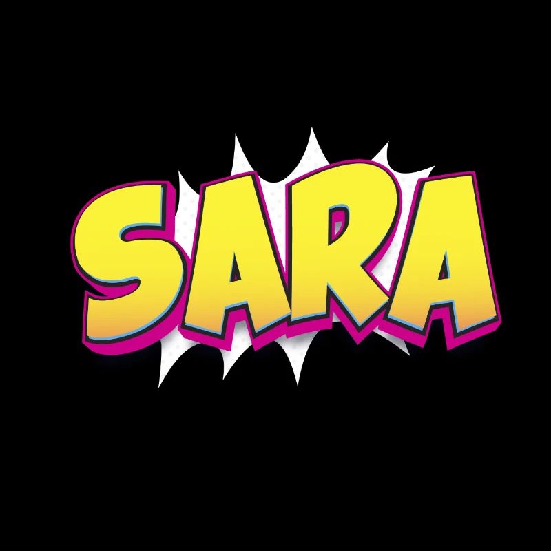Sara Custom Name Comic Book Style Pop Art, Sara
