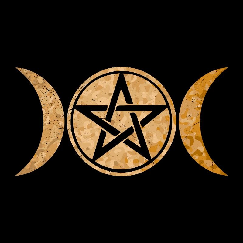 Wiccan symbol triple moon gift idea