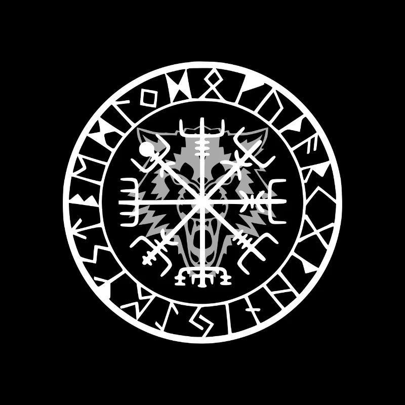 Conception de rune de loup vegvisir