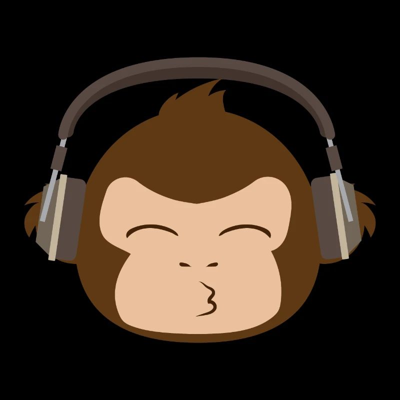 Casque de musique singe Idée cadeau drôle