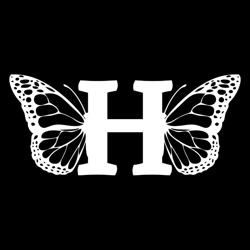 lettre h papillon