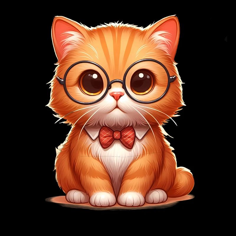 Nerdy Cat Cute Cat