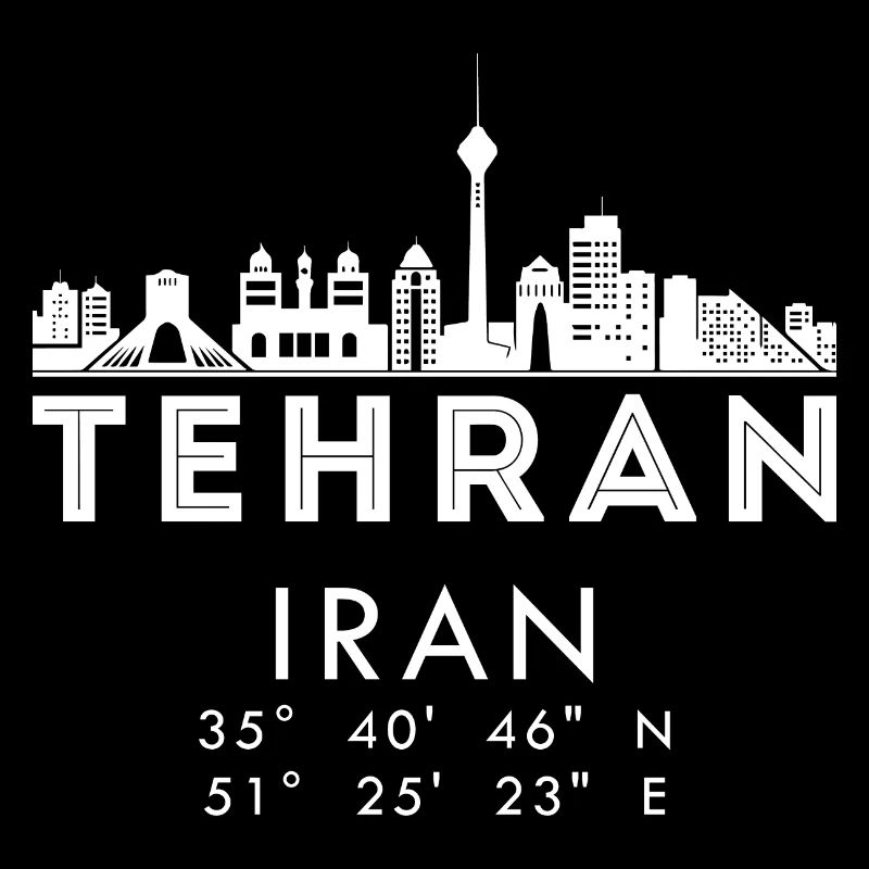 Tehran Iran Silhouette Gift Iranian Falgge