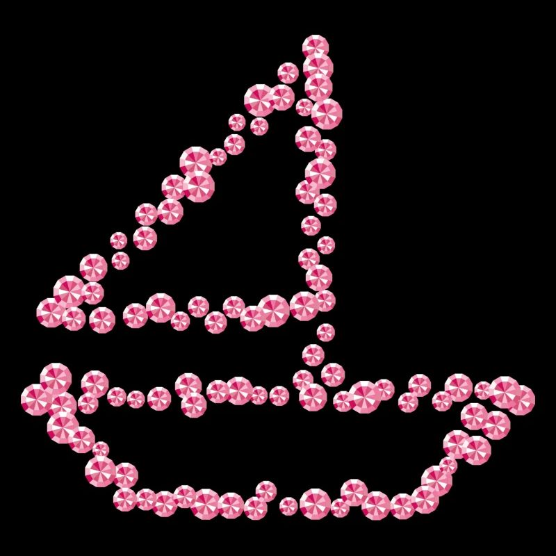 Segelboot Strass rosa V1