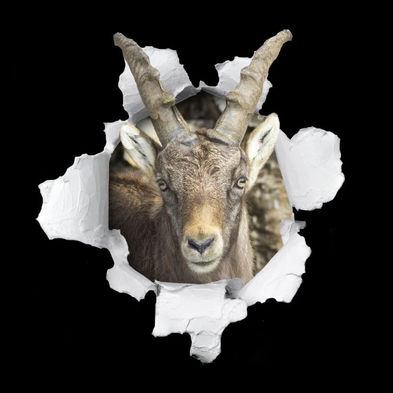 steinbock im durchbruch