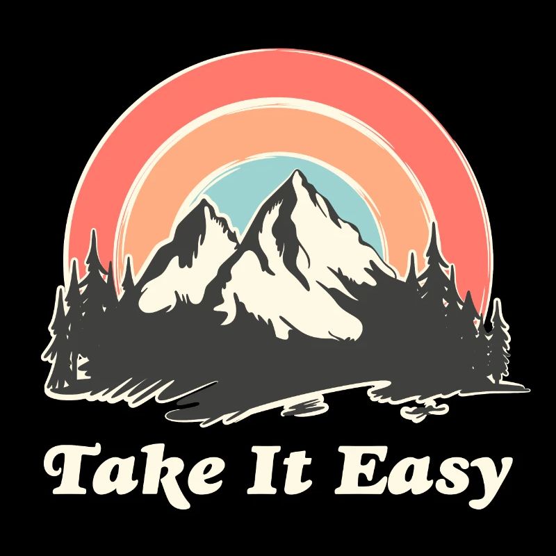 Take It Easy - Retro Hike Hiking Design