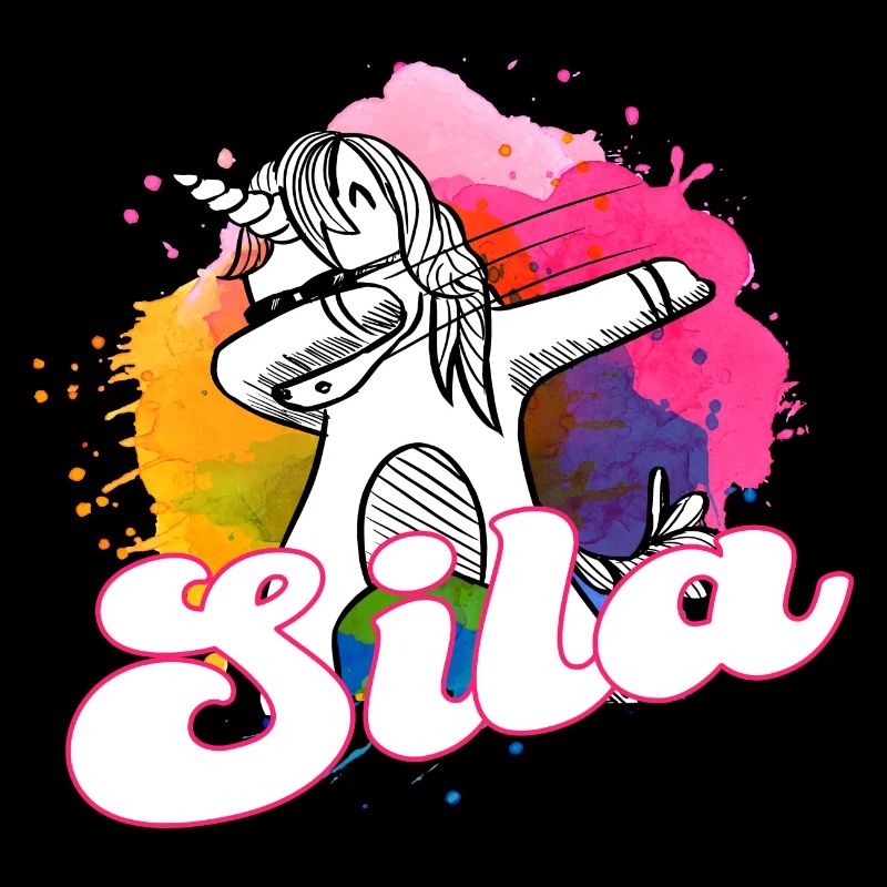 SILA - Beautiful name with dabbing unicorn